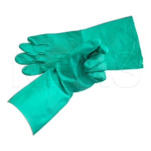 NERS تجربة كيميائية حماية اليد متوسطة الحجم الأخضر قابلة لإعادة الاستخدام قفازات اليد النتريل السوبر - Product Image 3
