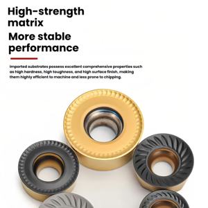 شفرة قطع دائرية RPMT1003MO مطلية بـ Tialn/Tic/Tin بصلابة HRC20-60 للأعمال الشاقة والتشطيب شبه النهائي للفولاذ الكربوني والسبائك - Product Image 4