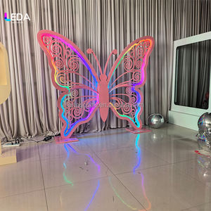 Décor de mariage en métal LEDA, papillon, toile de fond pour événements de mariage, fournitures de fête, décoration de fête, toile de fond pour événements de fête - Product Image 6