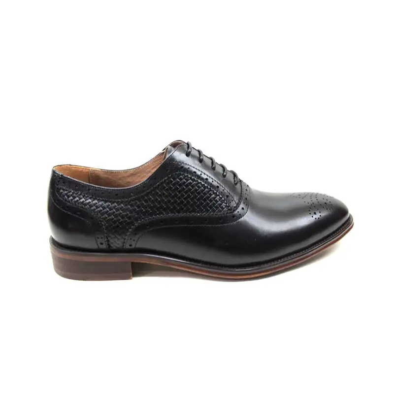 남자의 도매 수제 블랙 다크 브라운 하드착용 정품 가죽 신발 패션 브로그 옥스포드 원피스 신발