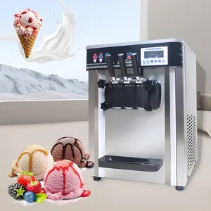 Automatic Maker 3 Flavor Soft Serve Ice Cream Machine