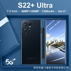 Yeni orijinal Celulares S22 Ultra 5g telefon 7.3 inç 16gb + 1tb Android Smartphone Android 12.0 cep telefonları