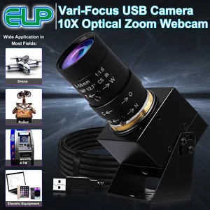 ELP 4K USB kamera buitlt-in mikrofon Manual Zoom Webcam 5-50mm var-fokus PC kamera IMX317 UVC Audio Video 8MP USB2.0 kamera