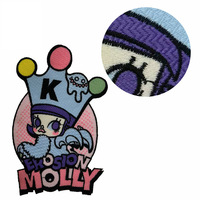 Badges brodés en tissu personnalisés avec des formes de cœur et de fleurs, patchs thermocollants écologiques pour chapeaux et sacs