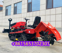 Paddy field silt penggunaan 35hp, peralatan pertanian traktor perayap karet dapat dilacak