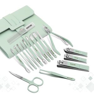 Manicure Pedicure <b>Set</b> 16 Pc Portable <b>Nail</b> Care Tools For Adults With Case - Product Image 2