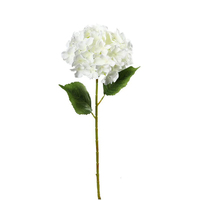 Bunga Artificial Terlaris Satu Tangkai Sutra Hijau Tua Hydrangea untuk Pernikahan Hari Valentine Baru