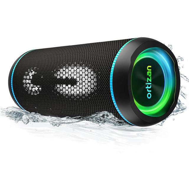 Portable BT Speaker 40W Outdoor IPX7 Waterproof Bass Sound Box 3-EQ TWS Dual Pairing BT5.3 RGB Lights
