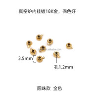 Yüksek Kaliteli 3/3.5mm Paslanmaz Çelik Tel Halat Uç Sıkıştırma Boncukları 18K Altın PVD Kaplama Stoper Boncuklar DIY Takı Yapımı İçin