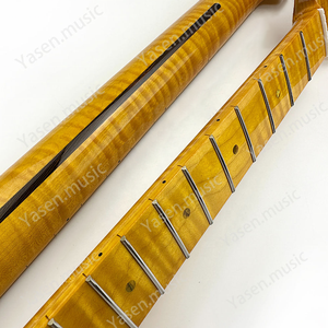 Mástil de guitarra ST de 22 trastes y 12 pulgadas de radio, de arce flameado, de repuesto, en venta - Product Image 3