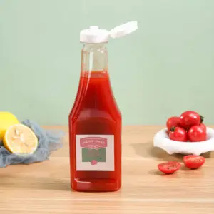 Hot Sale 340Ml 450Ml 650Ml Kreative Ldpe Hdpe Pe Überfüllte leere Plastiks auce Flasche Ketchup Jam Squeeze Flasche