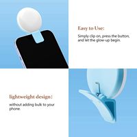 Mini Lumière Annulaire LED Réglable et Rechargeable USB, Lampe d'Appoint de Luminosité pour Maquillage, pour Smartphone Ordinateur, Cadeaux Promotionnels