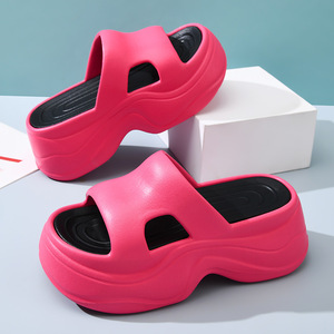 Guru Platform <b>Slippers</b> EVA Women Summer Non Slip Breathable Flip Flops High Heel Outdoor Wear - Product Image 4