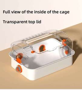 Cage de Luxe pour Hamster Grande Villa avec Roues, Compartiment de Rangement, Enclos Spacieux pour Rongeurs, Roue de Course Sportive, Sac de Transport Portable - Product Image 4