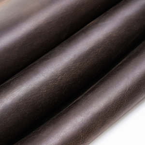 工厂OEM ODM定制供应商牛皮真皮全粒面牛皮棕色疯马皮供应商 - Product Image 3