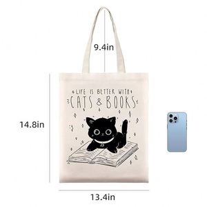 Sac fourre-tout en toile de coton biologique écologique imprimé avec logo personnalisé, recyclable, réutilisable pour les courses, idéal comme cadeau - Product Image 2