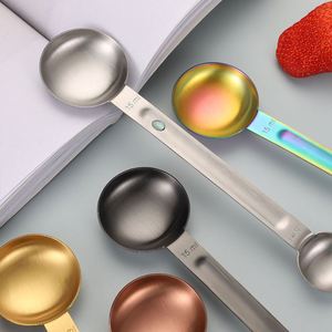 Cuillère doseuse double usage en acier inoxydable 430, ustensile de cuisine en métal avec tête graduée pour la pâtisserie et les grains de café - Product Image 4