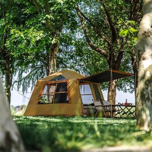 เต็นท์พองลมอัตโนมัติ Explorer's Leisure Hut ขนาด 210x210x163 ซม. เต็นท์คู่ ติดตั้งง่าย สำหรับ 5-6 คน อุปกรณ์ตั้งแคมป์กลางแจ้ง กันฝน - Product Image 1