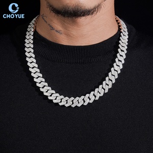 Collier en Moissanite VVS plaqué or blanc, chaîne cubaine de 15 mm, bijoux hip-hop pour hommes, Moissanite certifiée GRA, collier tendance - Product Image 5
