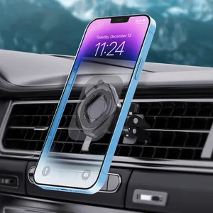 New Car Mobile Mount Cell Phone Holder Metal Knob-type Car Air Vent Phone Holder With Universal Quick Lock Strong Paste Adapter