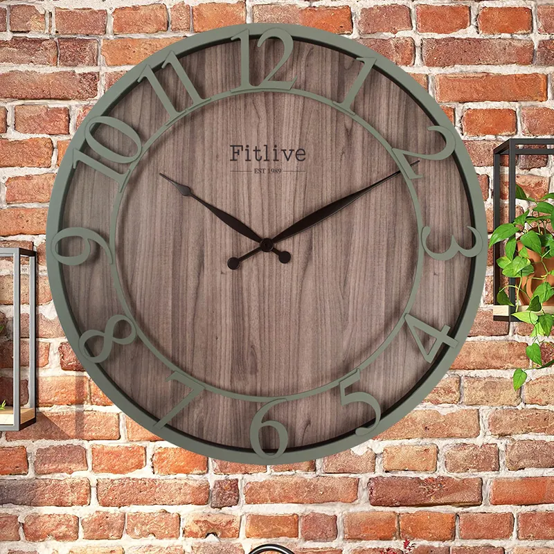 耐久性のある金属ポインター壁時計装飾壁時計