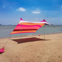 Tente de plage rectangulaire en toile pour le camping en plein air et la plage, abri portable pour les activités de plage
