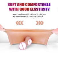 Dildo realista de silicona para mujer, tipo pantalón, hueco y sólido, para uso lésbico, para hombre y mujer