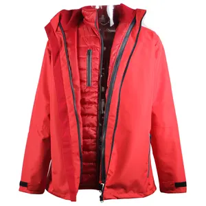 Custom Men's Waterproof Hooded Rain Jacket Outdoor Construction Raincoat Windbreaker Keep Warm Work Jacket