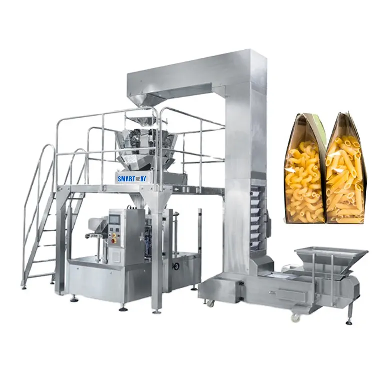 Automatische Kombination waage Dosier füllung Stand Up Beutel Makkaroni Verpackungs maschine Pasta Verpackungs maschine für Rigatoni