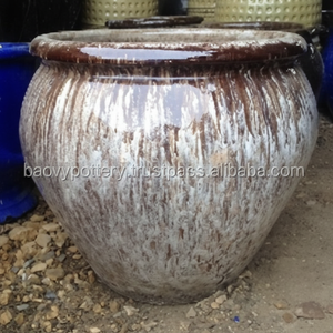 Vases en poterie faits à la main de nouveau style du Viet Nam pour les pots de jardin de fleurs - Product Image 1