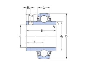 <span class=keywords><strong>YAR</strong></span> <span class=keywords><strong>206</strong></span>-103-2LPW/SS <span class=keywords><strong>Rodamiento</strong></span> de inserción <span class=keywords><strong>YAR</strong></span> <span class=keywords><strong>206</strong></span>-103-2LPW/SS acero inoxidable con grasa de goma compatible con alimentos - Product Image 5