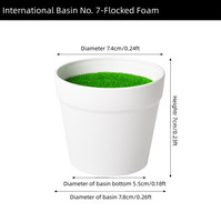 Huaien Mini pot succulent monté sur voiture-mousse floquée antichoc + conception anti-chute en plastique fabriquée à la main pour une décoration sûre dans le véhicule