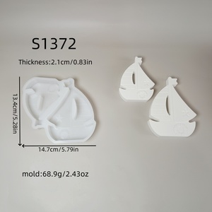 Handmade Eco-Friendly 3D <b>Resin</b> Art Storage <b>Molds</b> S1372 PC Ins Sailboat Ornaments <b>Silicone</b> Cake Tools - Product Image 3