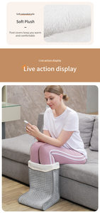 Masajeador de pies eléctrico de calentamiento rápido certificado Zapatos vibratorios con calentadores de pies lavables de tela suave Categoría de producto - Product Image 6