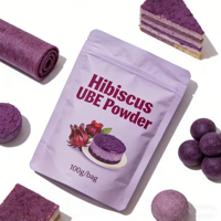 Poudre de Bissap de Roselle de Haute Qualité, Poudre d'Igname Violette Séchée Ube, Poudre d'Hibiscus Ube