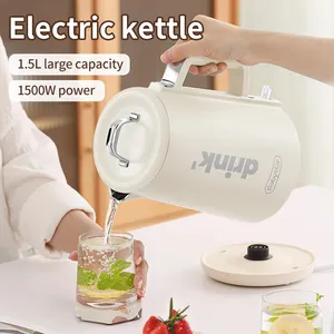 2024 New Design 1.5L Stainless Steel Electric Kettle White Household Mechanical Electric Kettle