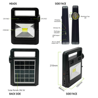 Produits chauds multifonctions lampe solaire Portable Rechargeable d'urgence pour la maison