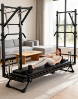 Tour Innovante de Pilates Semi-élevée Pliable et Portable pour Usage Commercial et Domestique, Équipement de Fitness et de Yoga, Durable pour Studio de Pilates