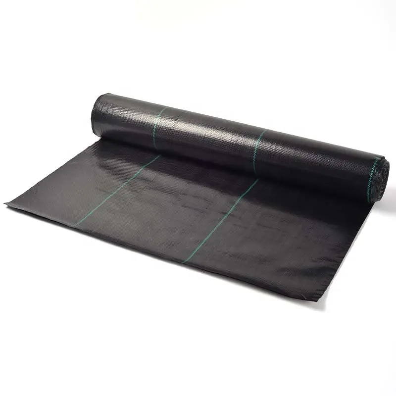 काली घास विकर्षक कपड़ा बुना हुआ फर्श कपड़ा कृषि संयंत्र ग्राउंड औद्योगिक जियोटेक्सटाइल सिल्ट बाड़ यूवी प्रतिरोध पॉलिएस्टर के लिए