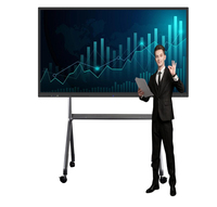 Tableau interactif intelligent numérique de 65 pouces avec écran tactile infrarouge 4K HD à 20 points de contact pour les entreprises et l'éducation