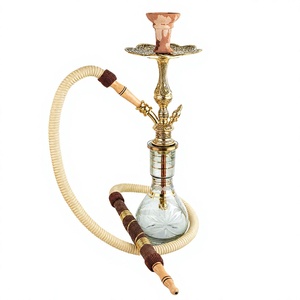 Cachimba Compacta de Latón Khalil Mamoon Shika Mini Tryon Egipcia al por Mayor - Set Completo con Base en Forma de Lágrima - Product Image 6