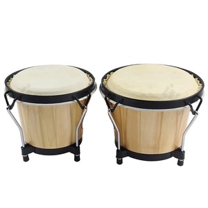 Tambor <span class=keywords><strong>Bongo</strong></span> profesional de 6 + 7 pulgadas hecho a mano tambor Latino <span class=keywords><strong>africano</strong></span> piel de oveja hecho a mano - Product Image 1