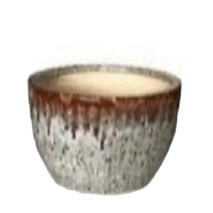 Set fatto a mano di vaso rotondo in ceramica e fioriera decorazione per la casa fioriera in ceramica per interni ed esterni di grandi dimensioni