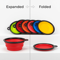 Bols pliables en silicone pour animaux de compagnie avec logo personnalisé - Sans BPA, qualité alimentaire, pliables, pour voyage, eau et nourriture - Prix usine