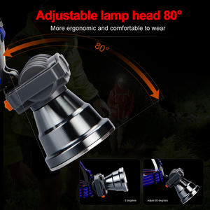 Xách tay 80 ° có thể điều chỉnh đèn pha có thể sạc lại cảm biến chuyển đổi làm việc ánh Sáng Ngọn đuốc ánh sáng chiến thuật đèn pin Led Đèn Pha - Product Image 5