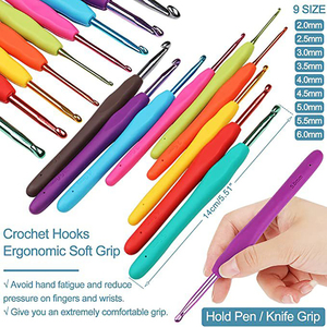 ชุดเข็มถักไหมพรม 58 ชิ้น พร้อมเข็มโครเชต์ยางและกระเป๋าเก็บอุปกรณ์ - Product Image 4