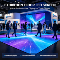 Mur d'affichage interactif pour scène avec écran LED 4K, résistant à l'eau IP65 et CMS basé sur le cloud