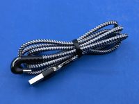 Câble de données USB Type-C en alliage de zinc, double angle droit, forme barbelée, 1 mètre, nylon, charge rapide 3A pour téléphone portable et jeux