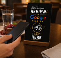 Carte de visite imperméable pour les réseaux sociaux Instagram, Facebook, Tripadvisor, avec puce RFID NTAG213 NFC 13,56 MHz programmable, carte PVC Google