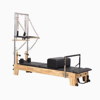 Ensemble Pilates Cadillac 5 pièces en bois de chêne MJD CC22 avec accessoires pour Reformer et Wunda Chair - Réglable, durable, sûr pour la santé, pour studio de fitness